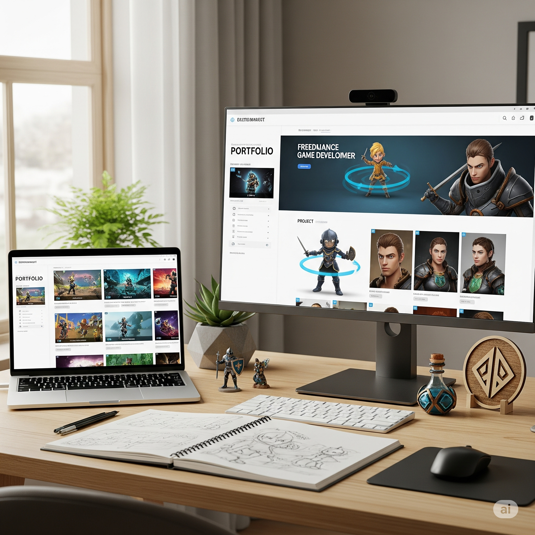Пример портфолио геймдев фрилансера