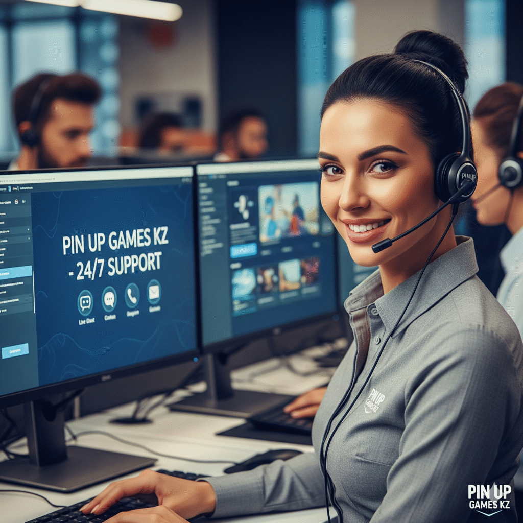 Круглосуточная поддержка Pin Up Games KZ