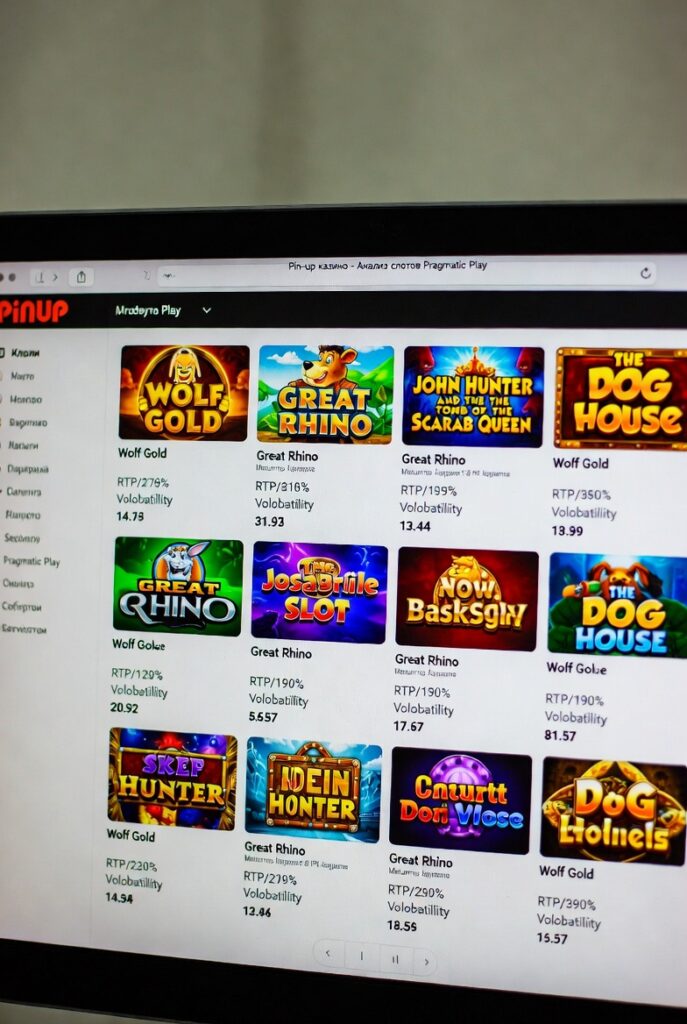 Анализ слотов Pragmatic Play на Pin-up казино с RTP и волатильностью